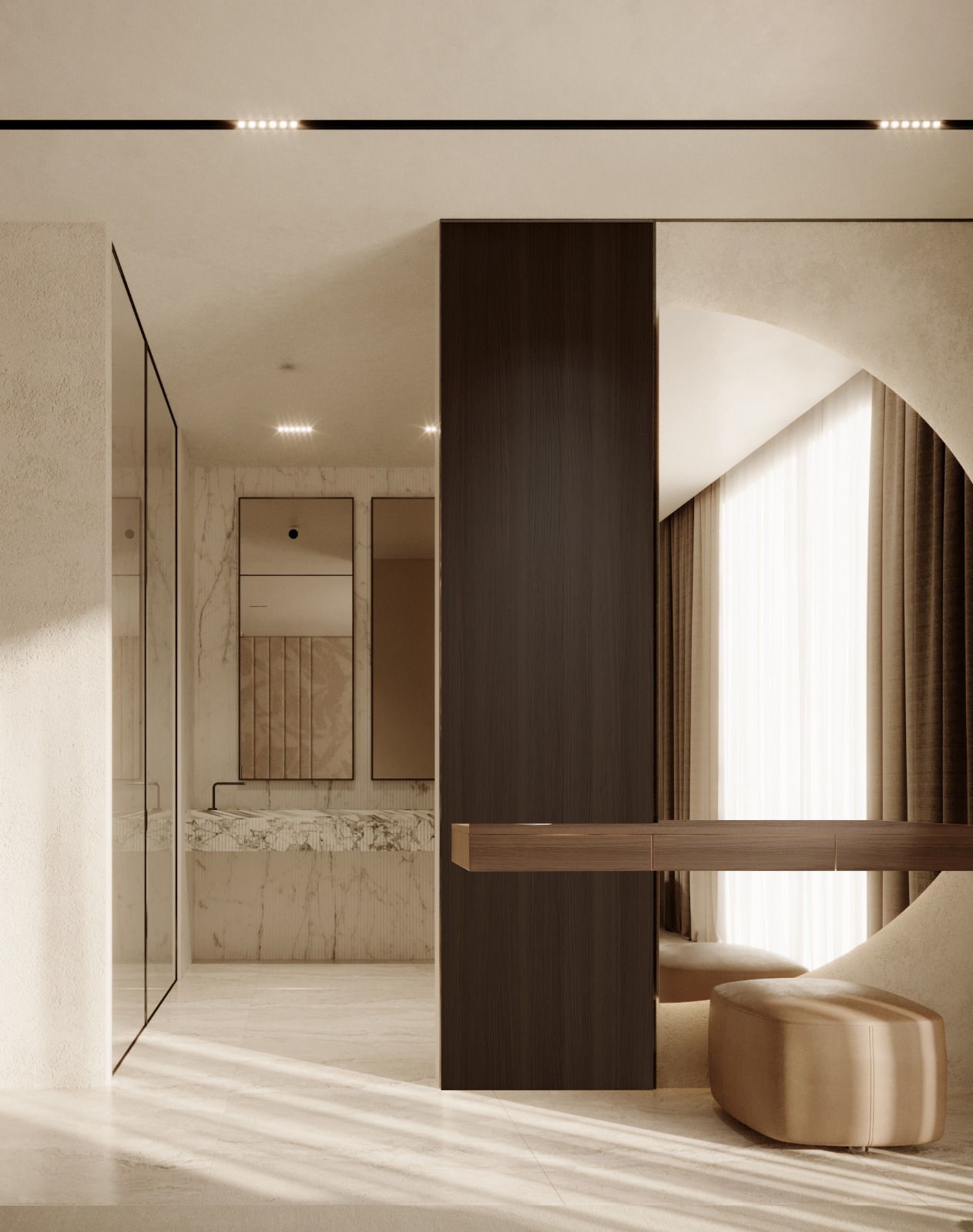 Salle de bain marbre